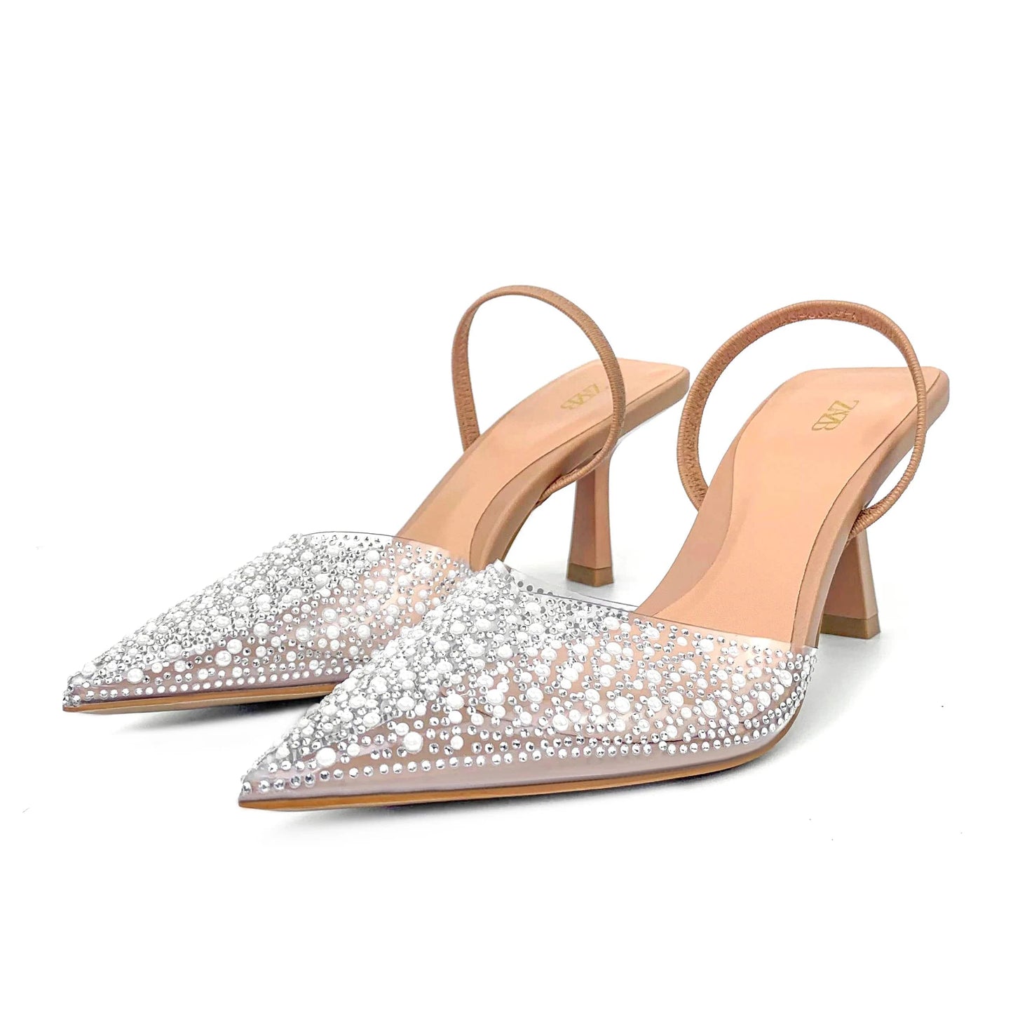 ZAZB Customized exquisite and fashionable women's high heels, women's pearl high heels sandals