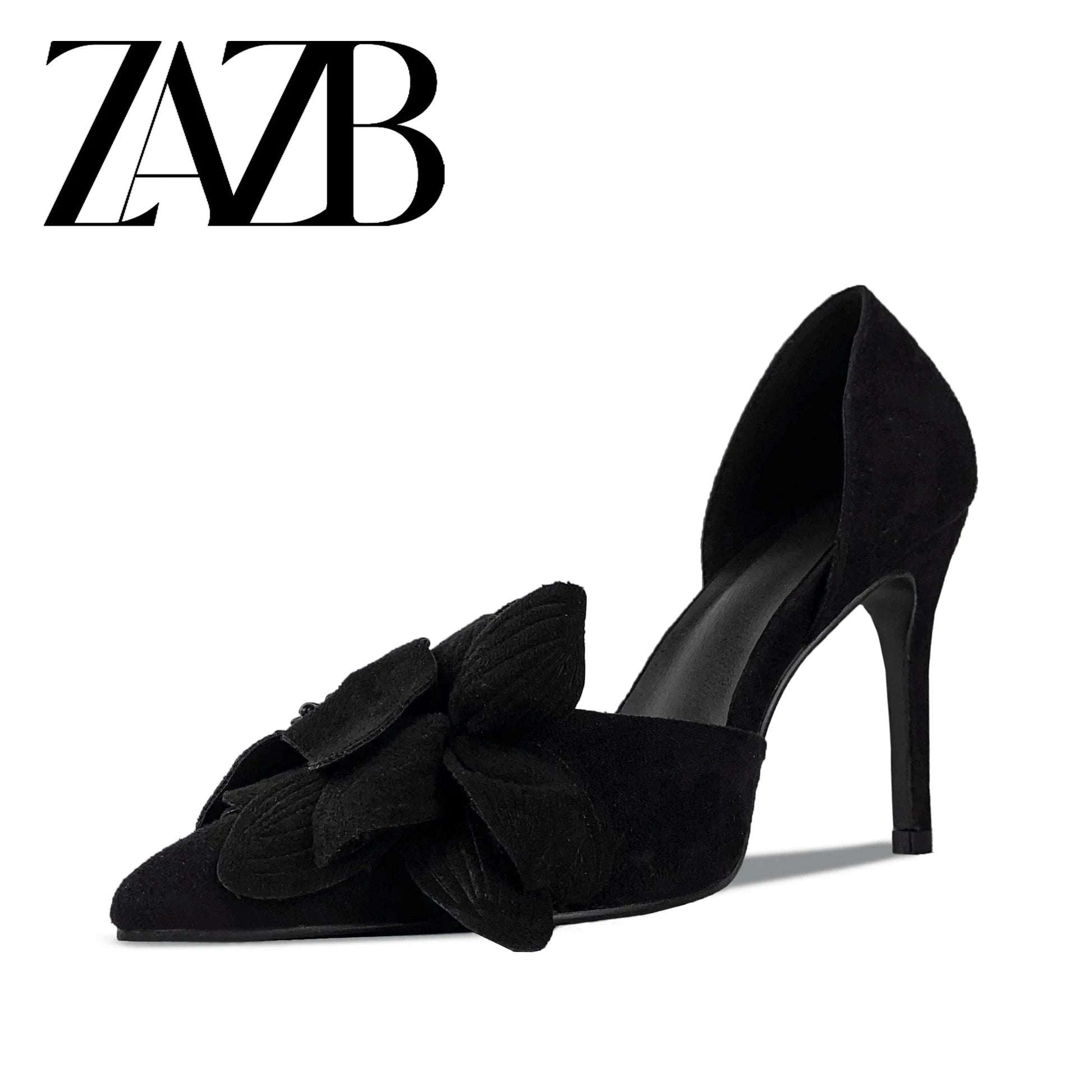 ZAZB Customized Exquisite Fashion Color Matching Bow Tie Thin Heel Temperament High Heel Bridal Shoes