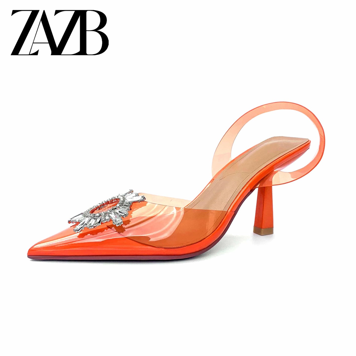 ZAZB Customized Exquisite New Design Formal Women's High Heel Sandals Wedding Shiny Diamond Shoes