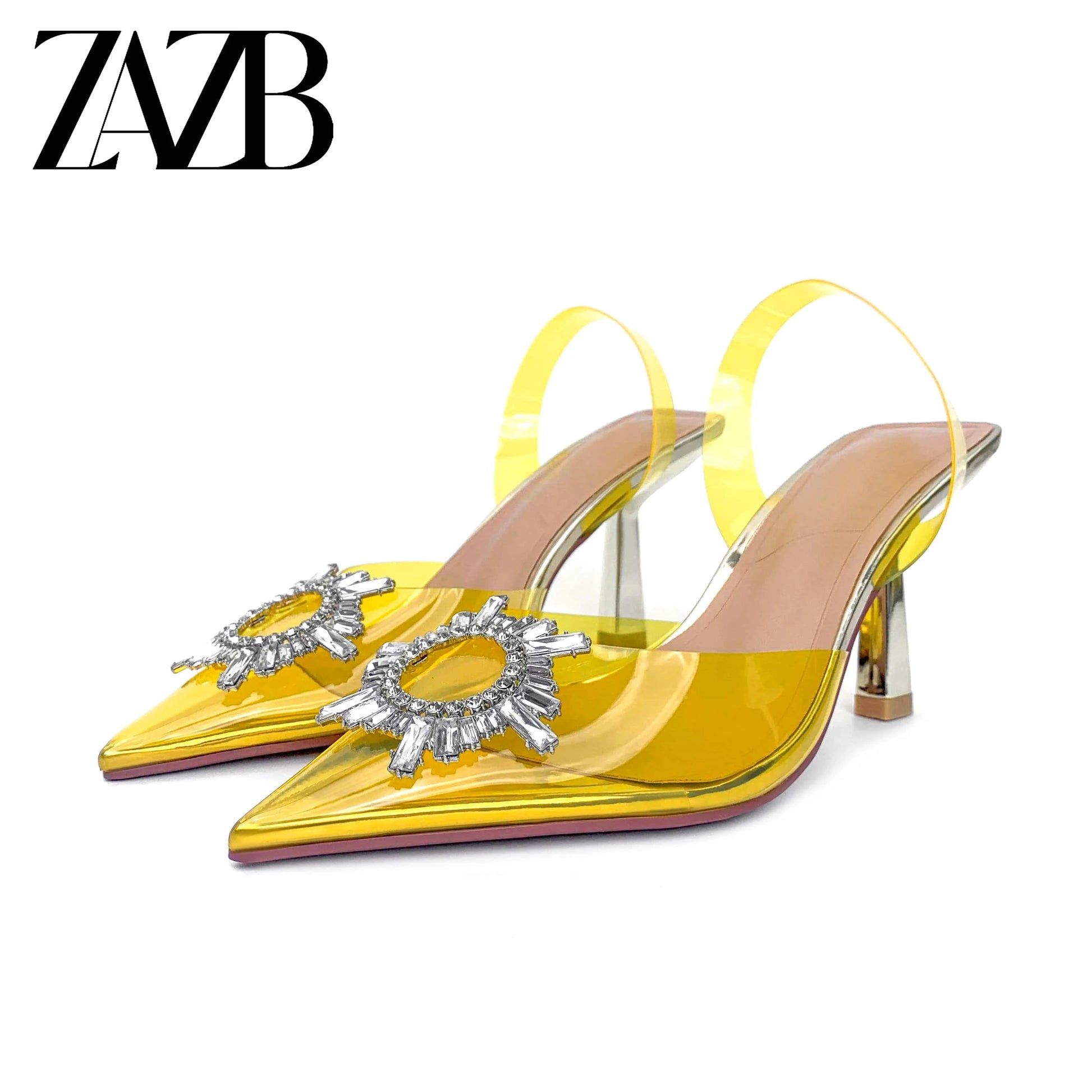 ZAZB Customized Exquisite New Design Formal Women's High Heel Sandals Wedding Shiny Diamond Shoes