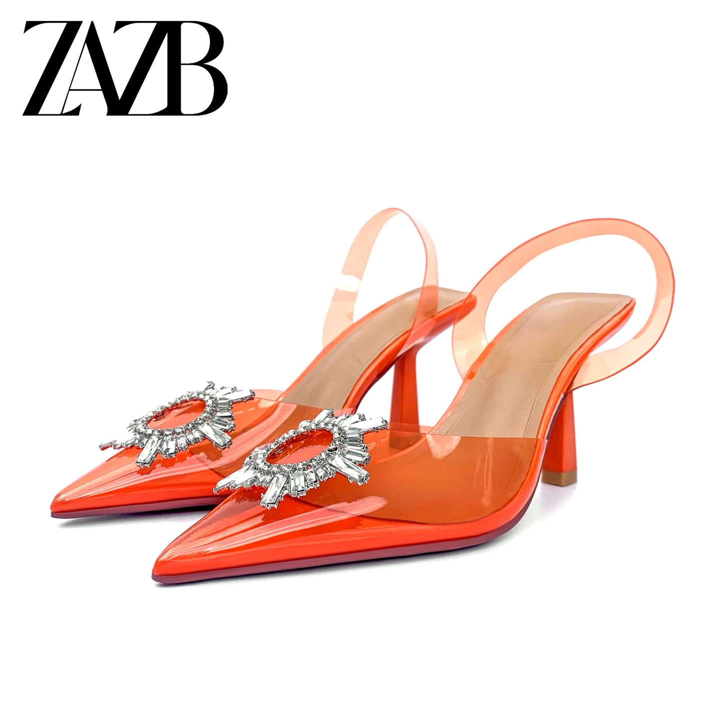 ZAZB Customized Exquisite New Design Formal Women's High Heel Sandals Wedding Shiny Diamond Shoes