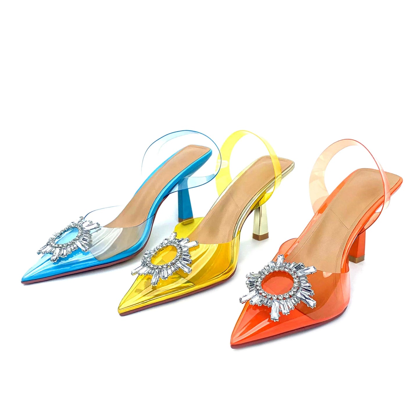 ZAZB Customized Exquisite New Design Formal Women's High Heel Sandals Wedding Shiny Diamond Shoes