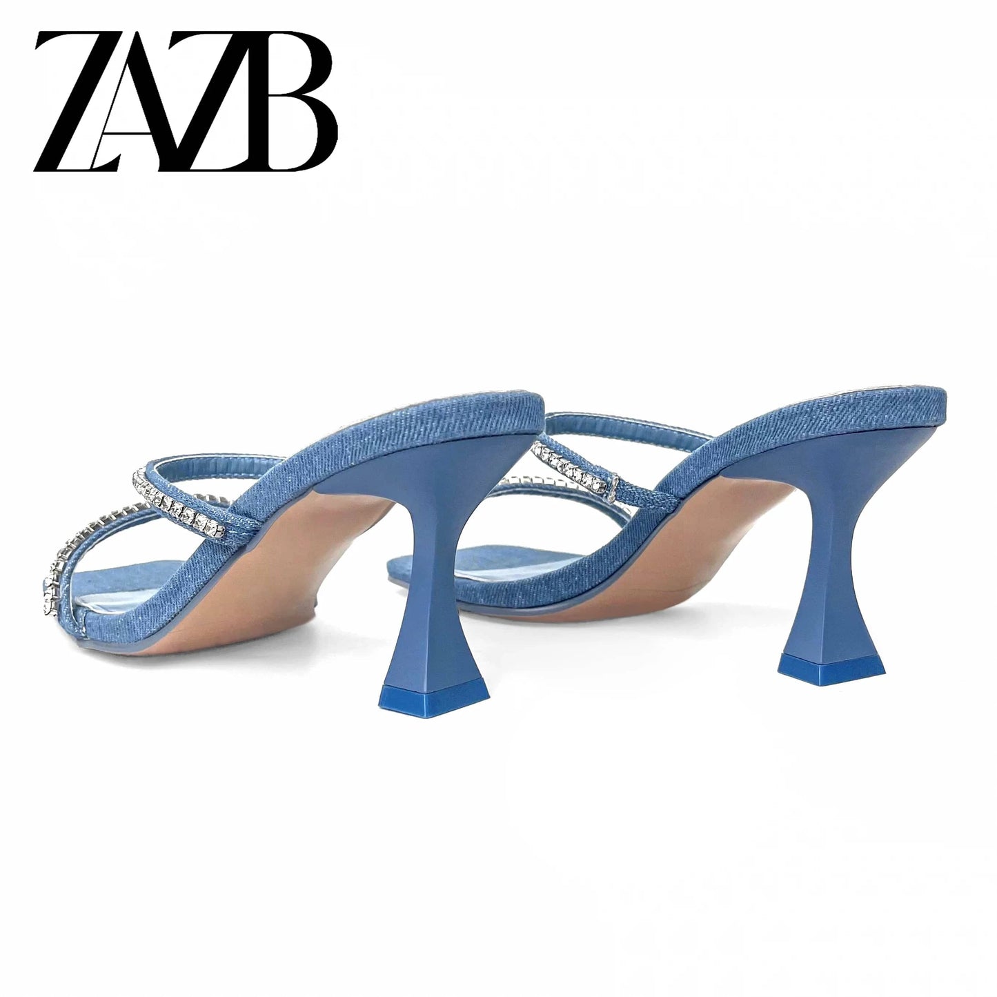 ZAZB Diamond Customized Designer Shoes Women's Slippers High Heels Luxury Slippers Women's Fashion