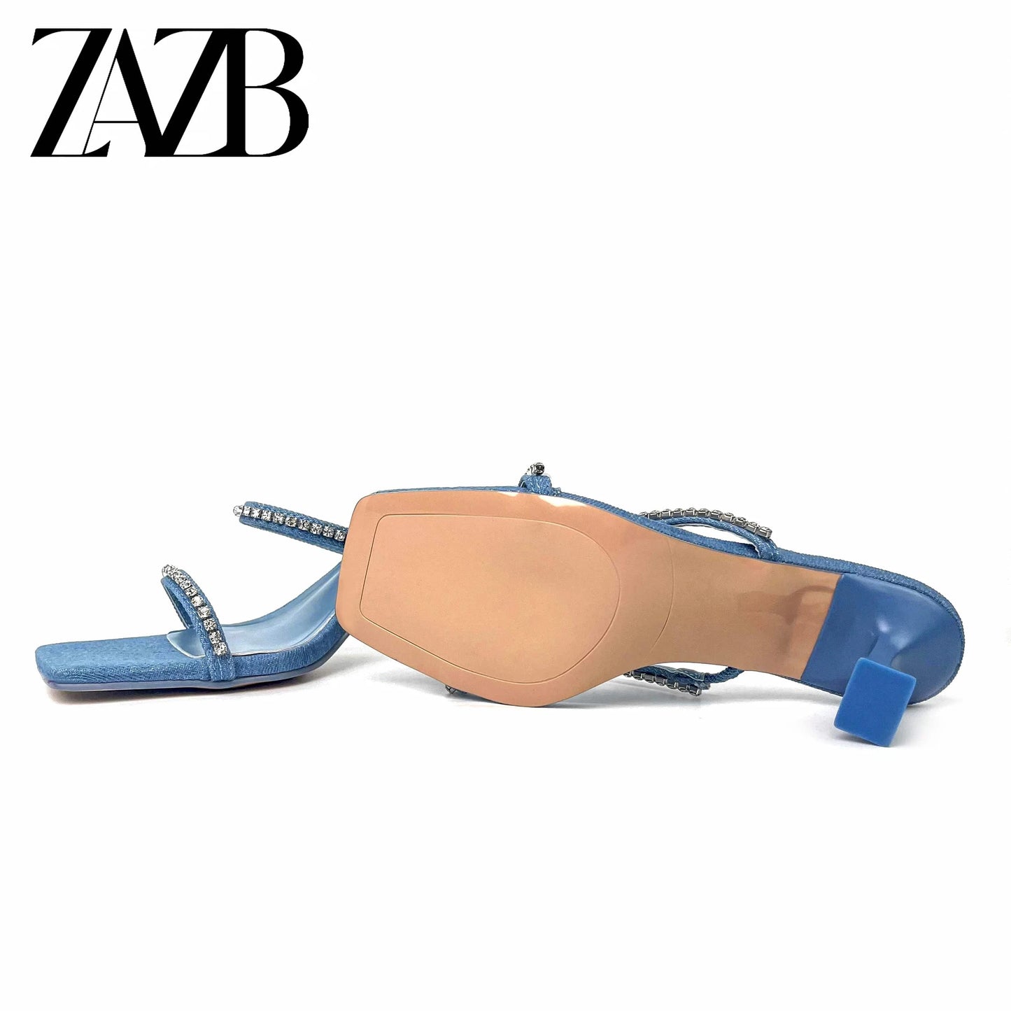 ZAZB Diamond Customized Designer Shoes Women's Slippers High Heels Luxury Slippers Women's Fashion