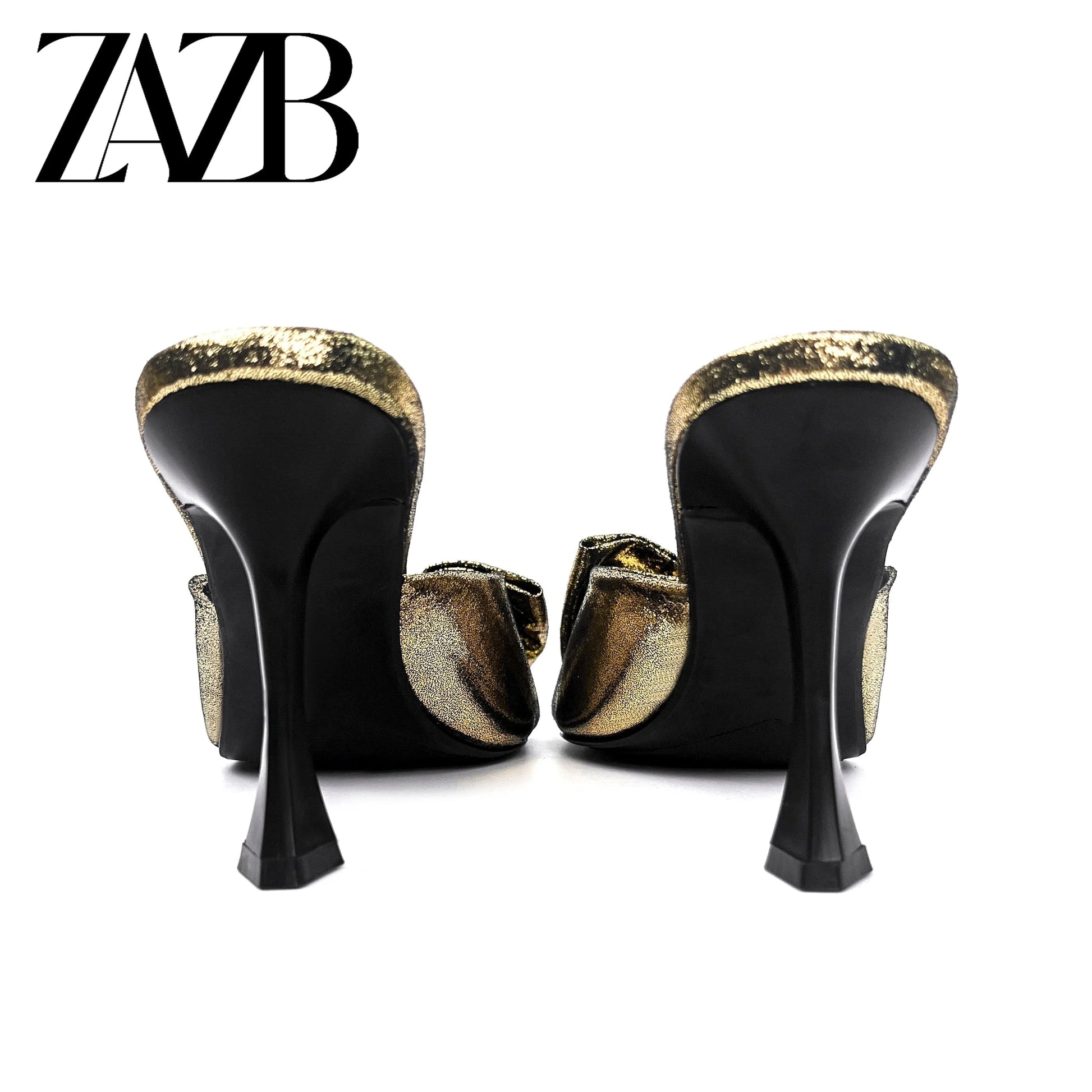 ZAZB Fashion Customized Designer Shoes Women's Bow High Heel Slippers Luxury Slippers Women's