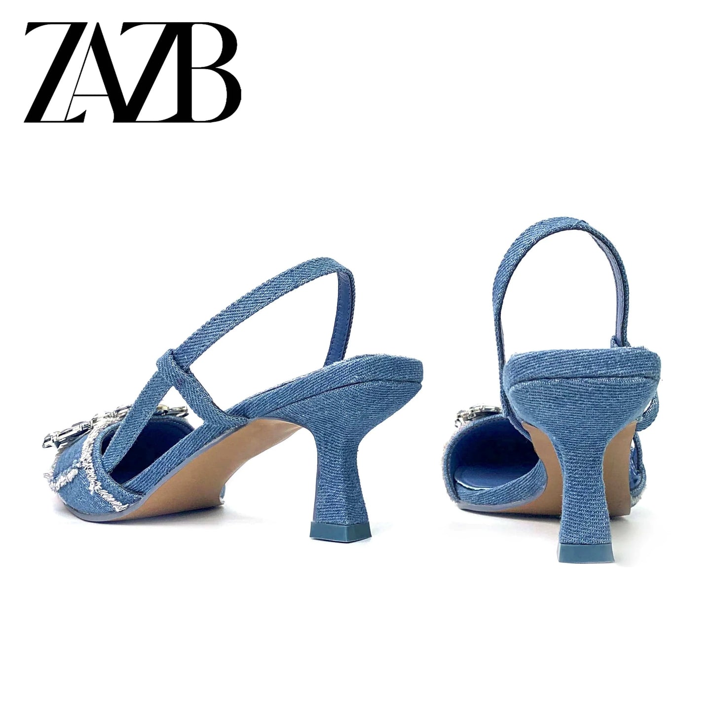 ZAZB Luxury Customized Simple Designer Sandals Women's and Women's Fashion Mid Heel Sandals Women's Comfort