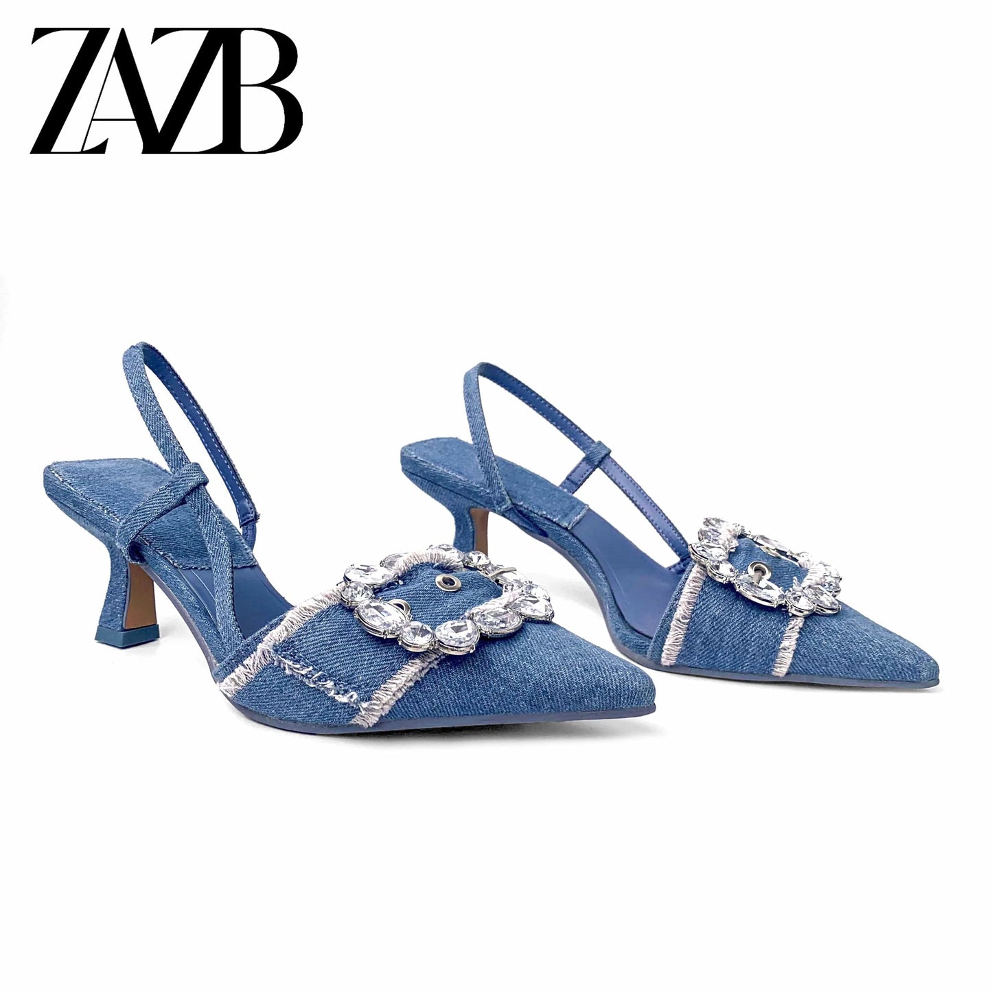 ZAZB Luxury Customized Simple Designer Sandals Women's and Women's Fashion Mid Heel Sandals Women's Comfort