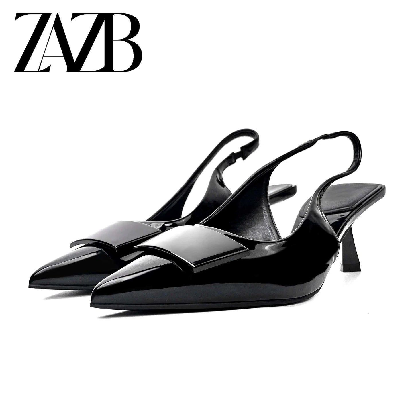 ZAZB New Design Formal Women's High Heel Sandals Wedding Dress Women's Lacquer Leather High Heel Shoes Women's