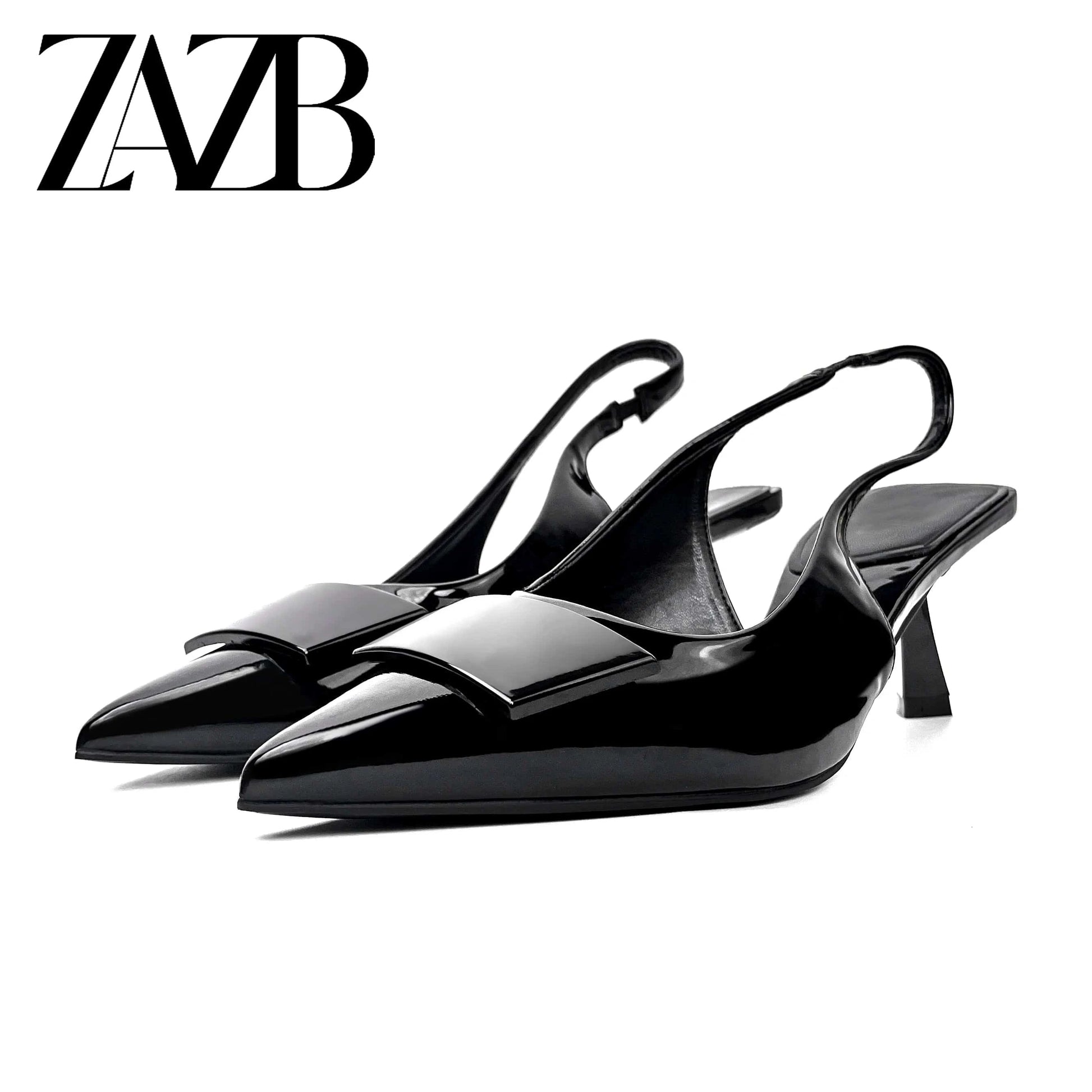 ZAZB New Design Formal Women's High Heel Sandals Wedding Dress Women's Lacquer Leather High Heel Shoes Women's