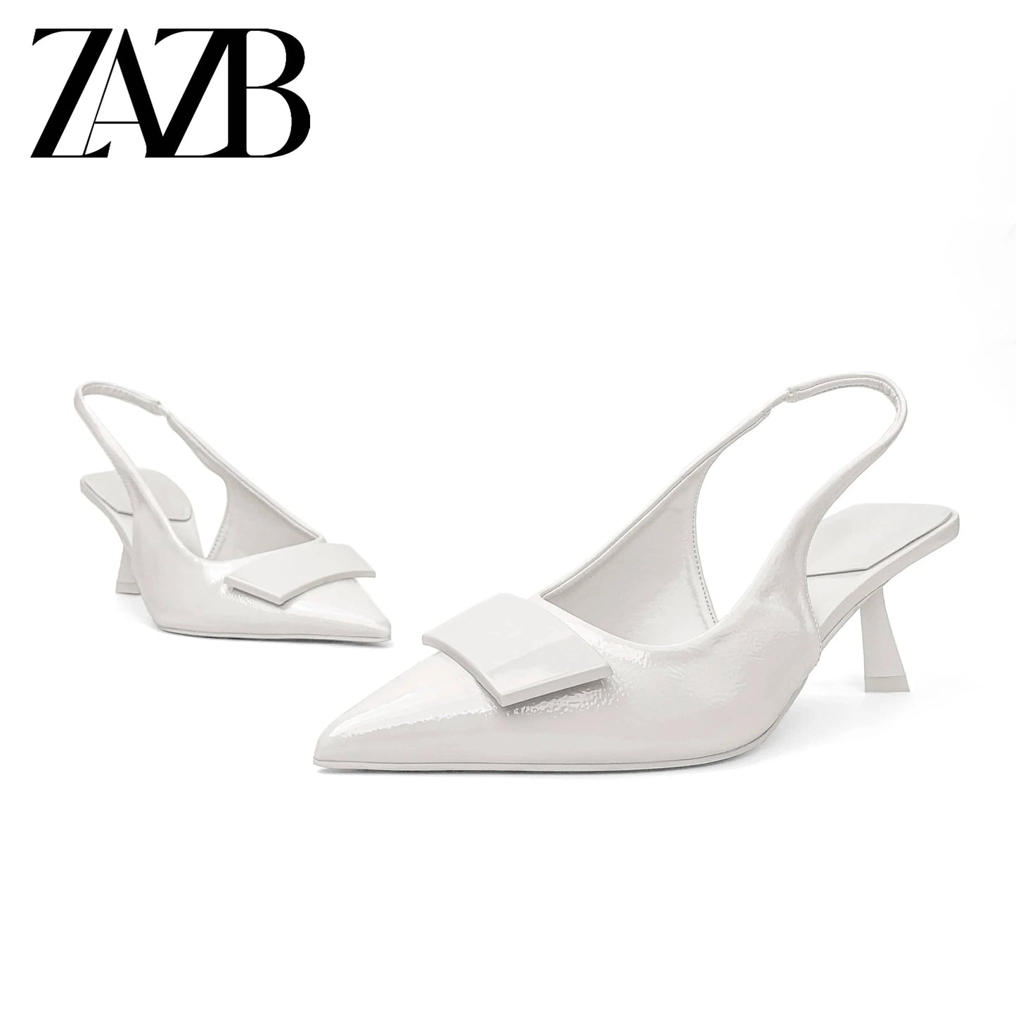 ZAZB New Design Formal Women's High Heel Sandals Wedding Dress Women's Lacquer Leather High Heel Shoes Women's