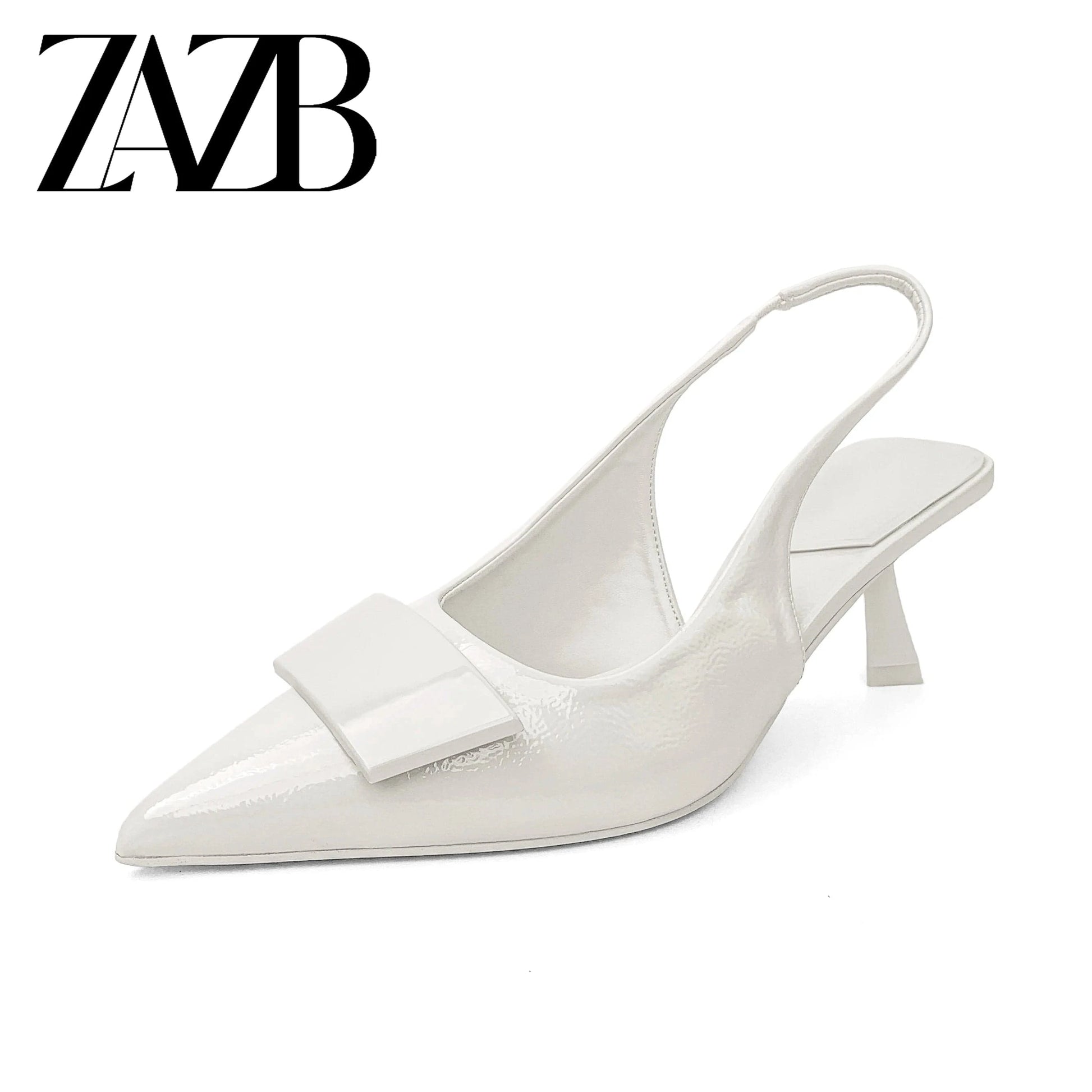 ZAZB New Design Formal Women's High Heel Sandals Wedding Dress Women's Lacquer Leather High Heel Shoes Women's