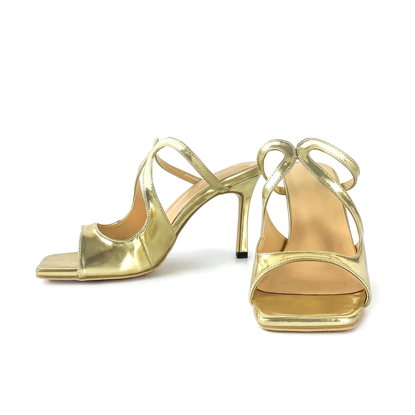 ZAZB New Design Formal Women's High Heel Slippers Dress Wedding Dress Women's Open Heel Shoes Women's Shoes