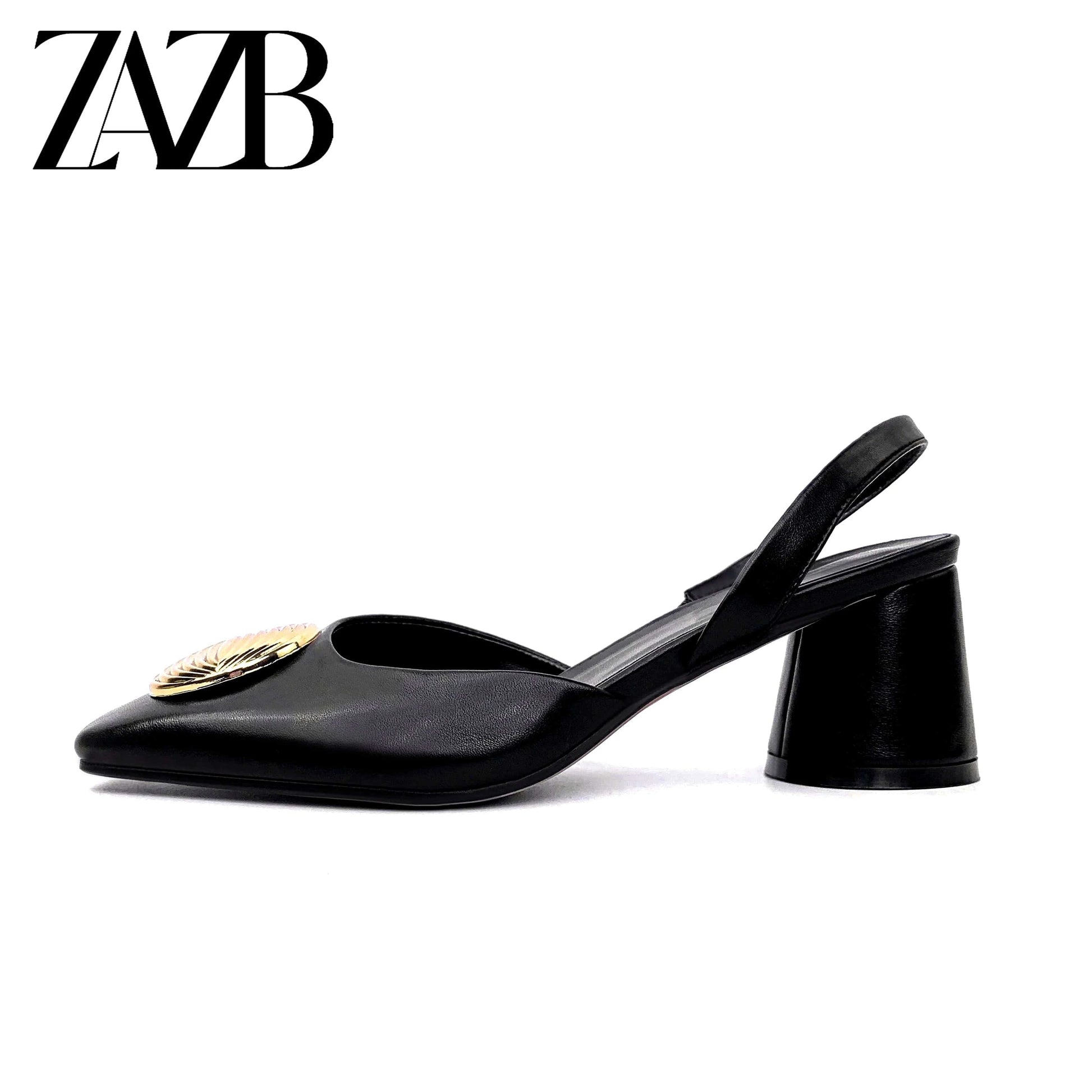 ZAZB New Women's High Heel Sandals Wedding Dress Open Heel Shoes Women's Thick Heel Shoes