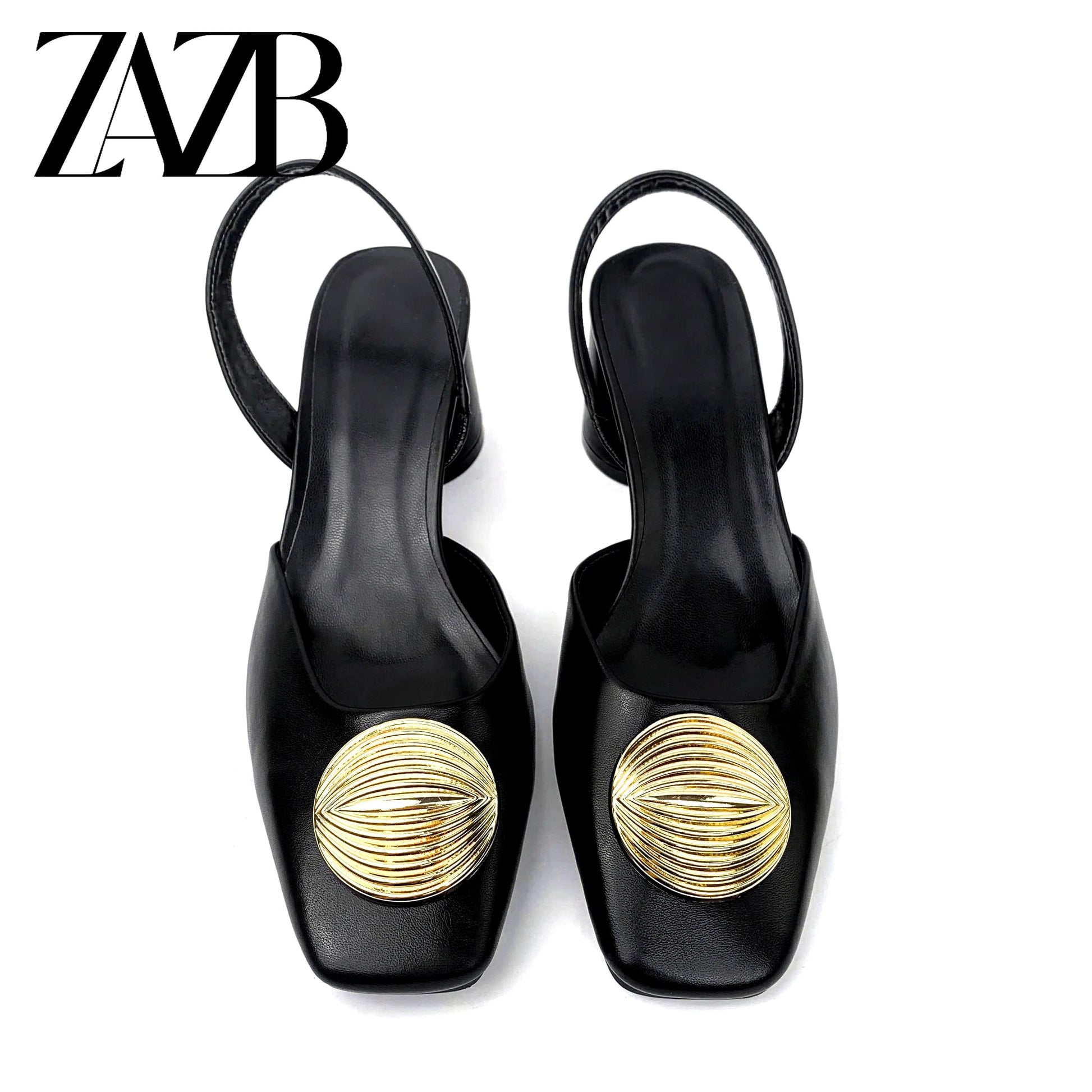 ZAZB New Women's High Heel Sandals Wedding Dress Open Heel Shoes Women's Thick Heel Shoes
