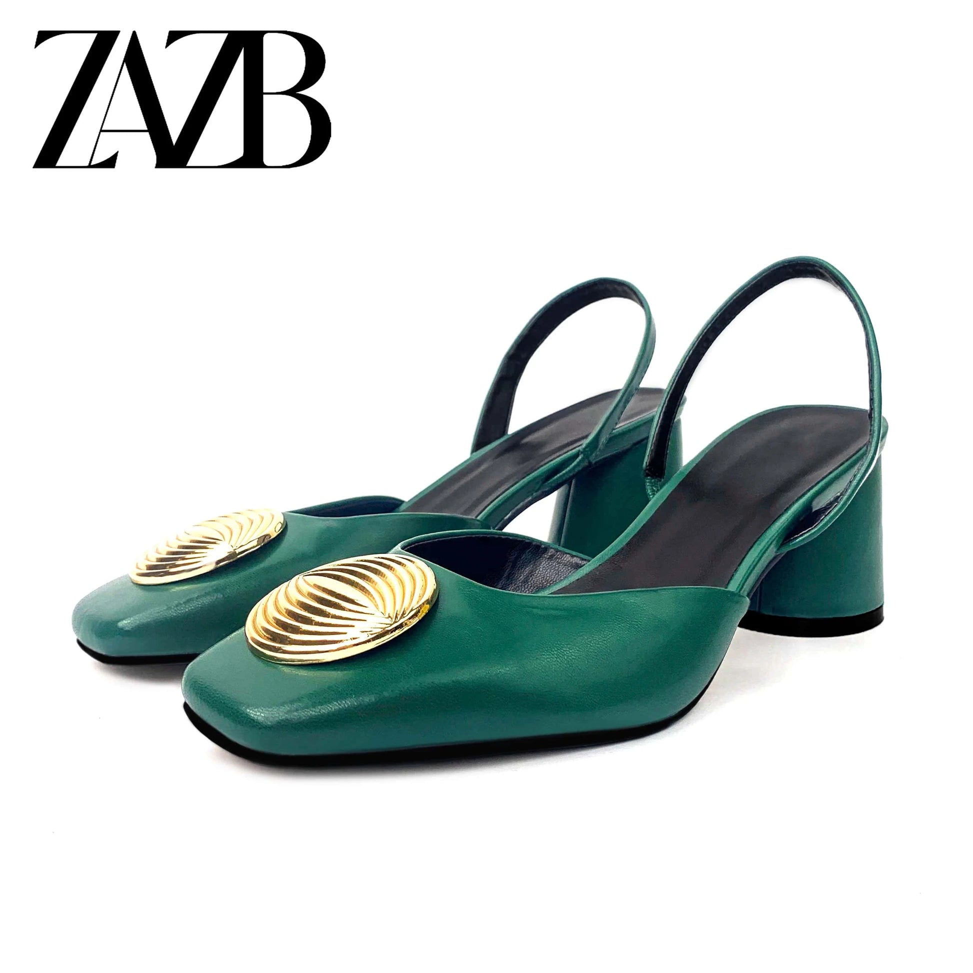 ZAZB New Women's High Heel Sandals Wedding Dress Open Heel Shoes Women's Thick Heel Shoes