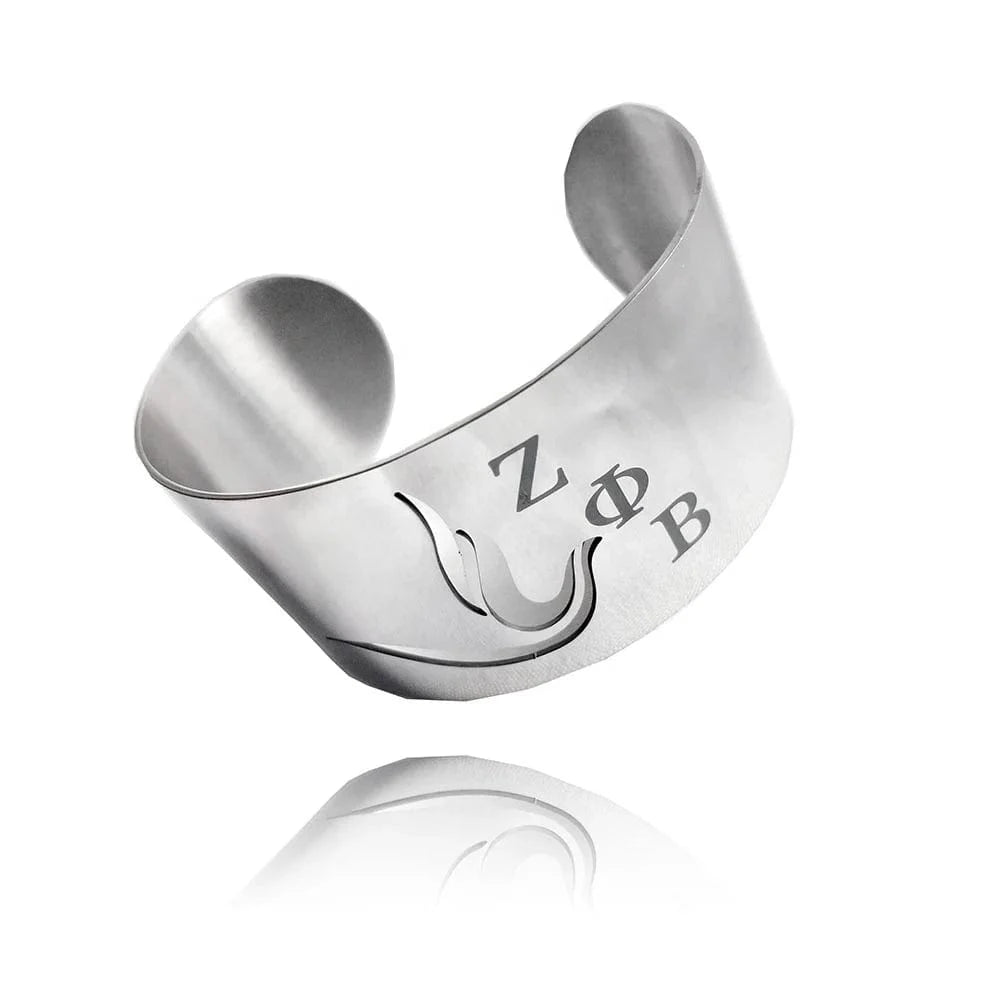 zeta phi beta Drop shopping Greece Greek Sorority  Custom Name Zeta Phi Beta Logo Stainless Steel Bangle Bracelet accessories Jewelry