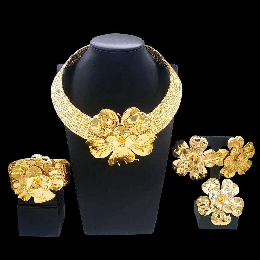 Zhuerrui Choking Gold Necklace  Women Jewellery Sets Dubai  Red Coral Jewelry Set Nigerian Collar Neck Jewelry Sets H30098