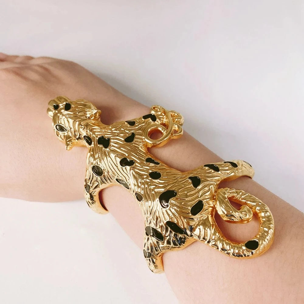 Zhuerrui Italian 18K Gold Plated Silver Leopard Style Bracelet High Quality Nigerian New Hot Fashion Bracelet A001210