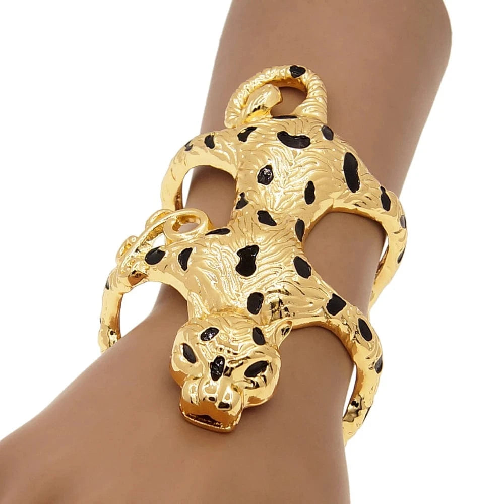 Zhuerrui Italian 18K Gold Plated Silver Leopard Style Bracelet High Quality Nigerian New Hot Fashion Bracelet A001210