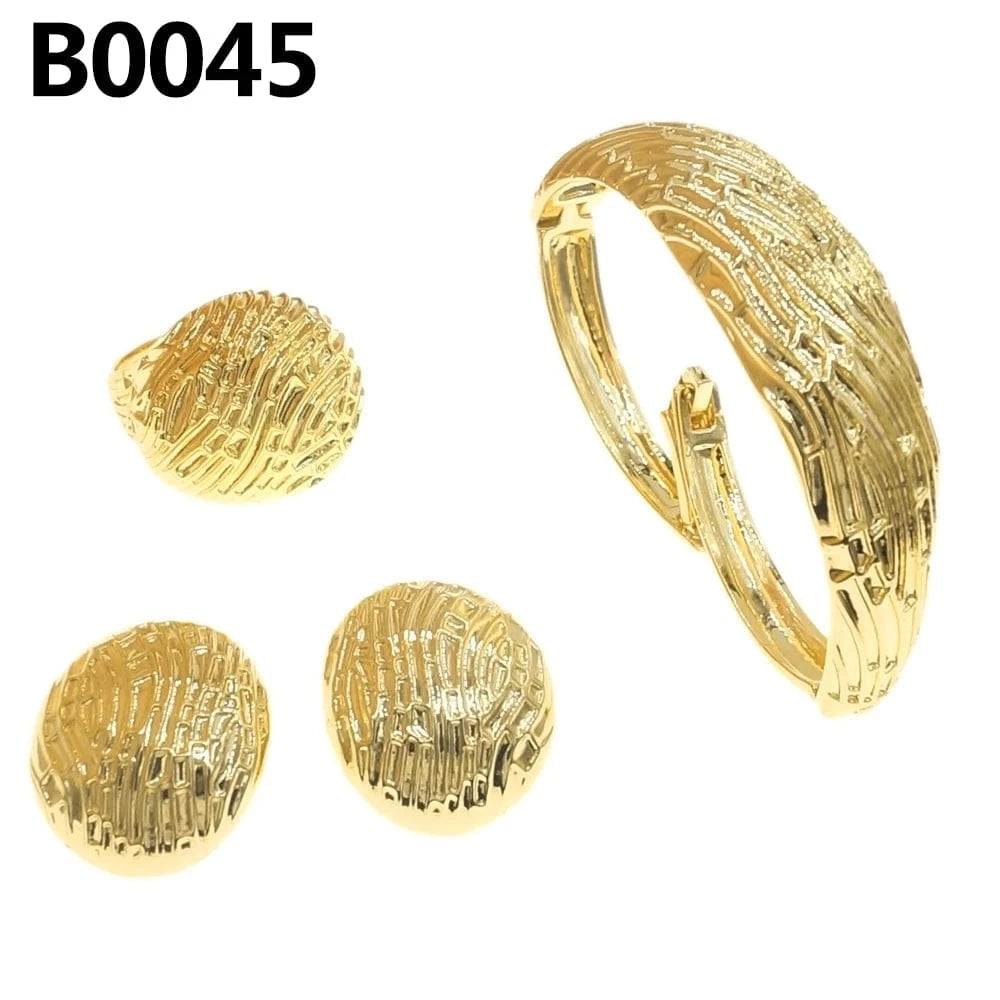 Zhuerrui New Manufacture 18K Italian Gold Jewelry Set Beautiful Big And Width Style Necklace Luxury Wedding Dinner Jewelry B0045