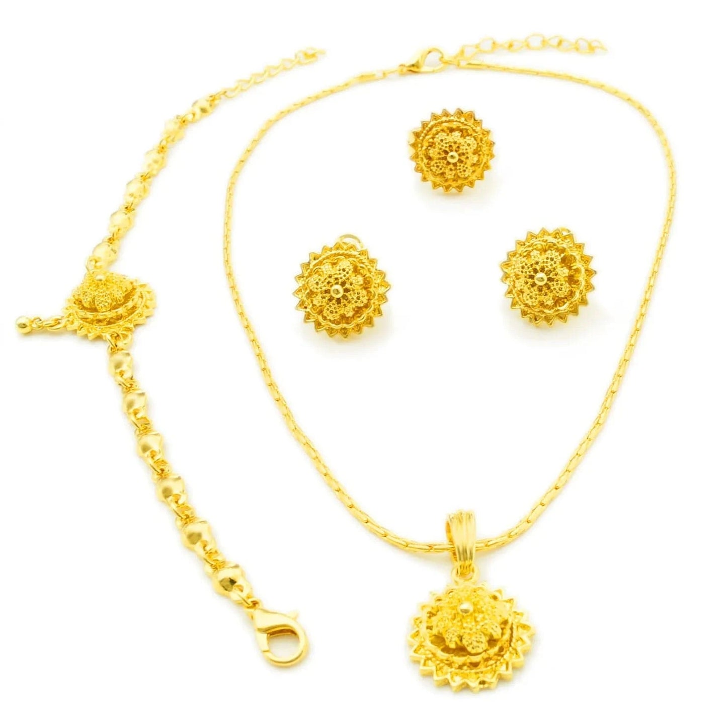 Zhuerrui Newest Design 18K Gold Plated Wedding Party Jewelry Sets I Love You Xo Big Teddy Bear Hug and Kiss Jewelry HA16112201