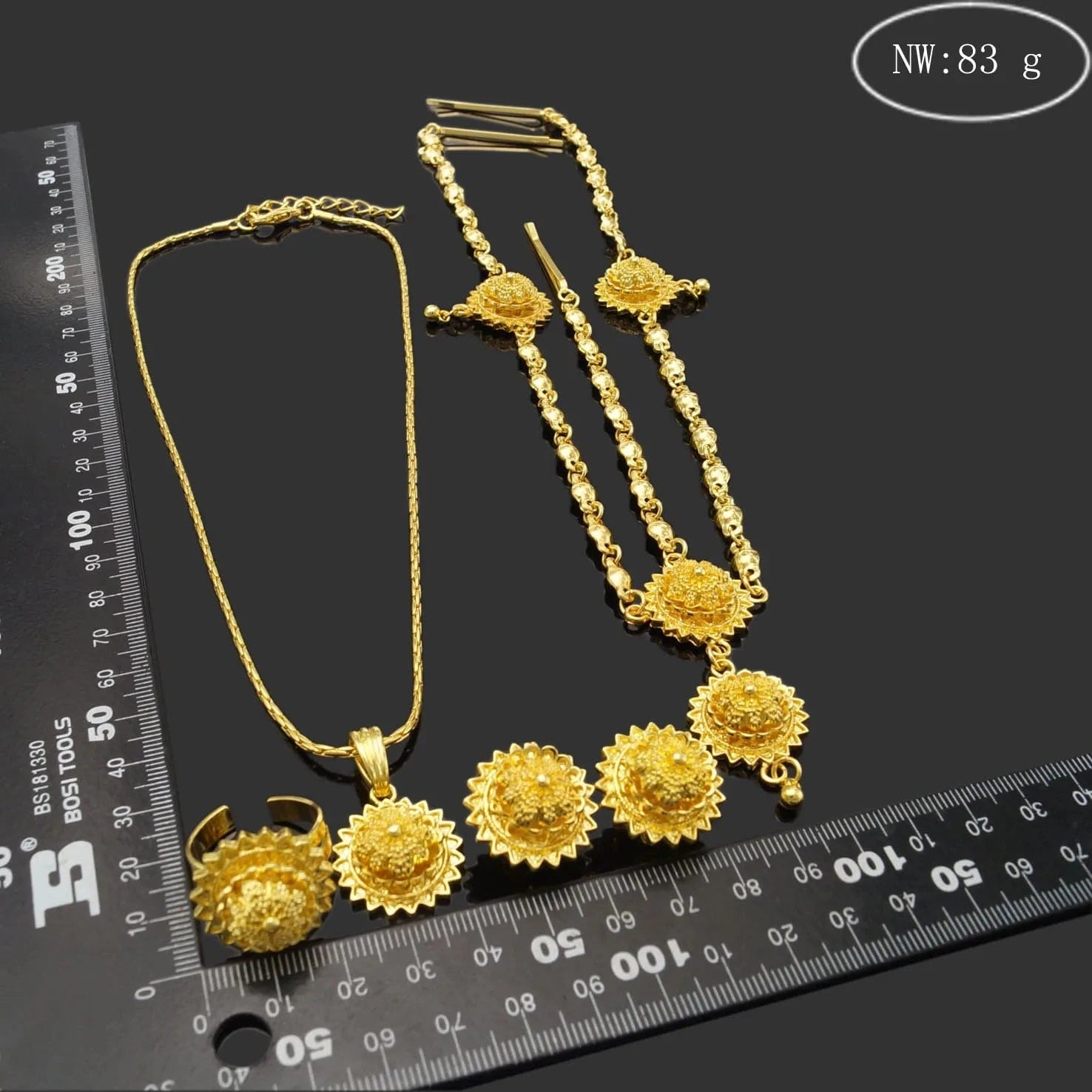Zhuerrui Newest Design 18K Gold Plated Wedding Party Jewelry Sets I Love You Xo Big Teddy Bear Hug and Kiss Jewelry HA16112201