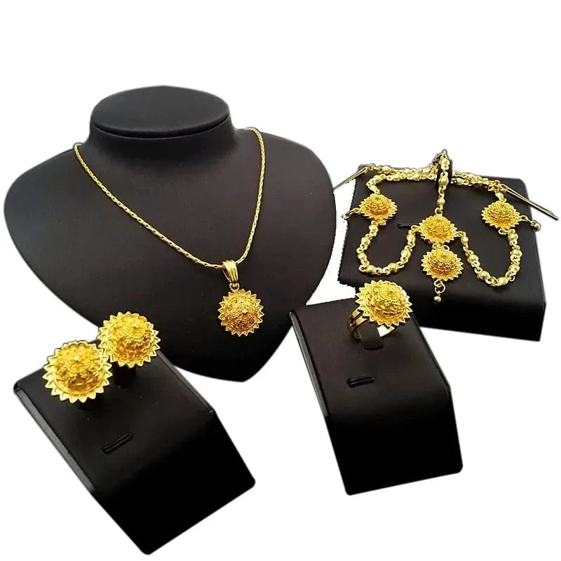 Zhuerrui Newest Design 18K Gold Plated Wedding Party Jewelry Sets I Love You Xo Big Teddy Bear Hug and Kiss Jewelry HA16112201