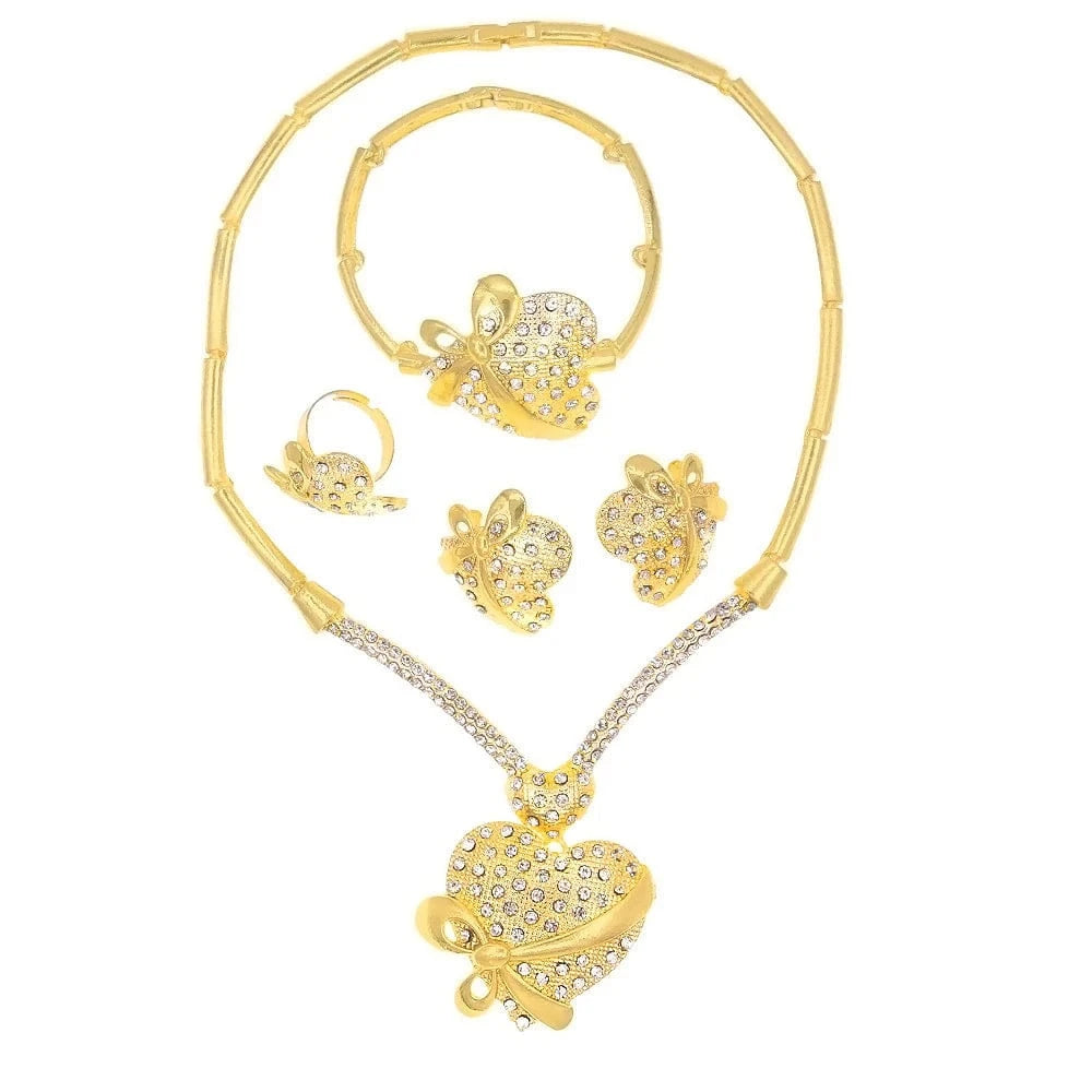Zhuerrui Women Wedding Party Nigerian Jewellery Sets Bridal Luxury Jewelry Set Italian Silver Color Jewelry Sets HC10024