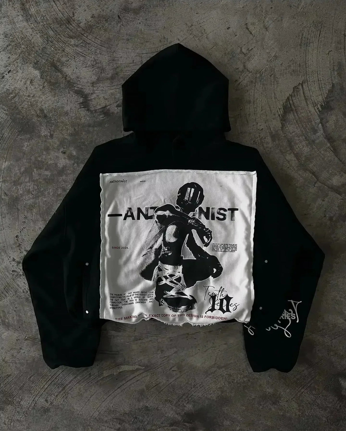 Zip Hoodie + Rivet Zipper Detail + Gothic Streetwear - SN Wigs & More