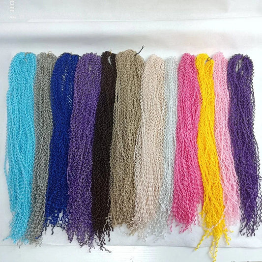 Zizi Braiding hair Micro Zizi Ombre Blonde Purple Blue Grey colors Synthetic Box Braids hair micro Zizi Crochet Braids Hair