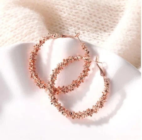 ZLJ000148-3 New Big Circle Round Hoop Earrings for Women's Fashion Statement Golden Punk Charm Earrings Party Jewelry