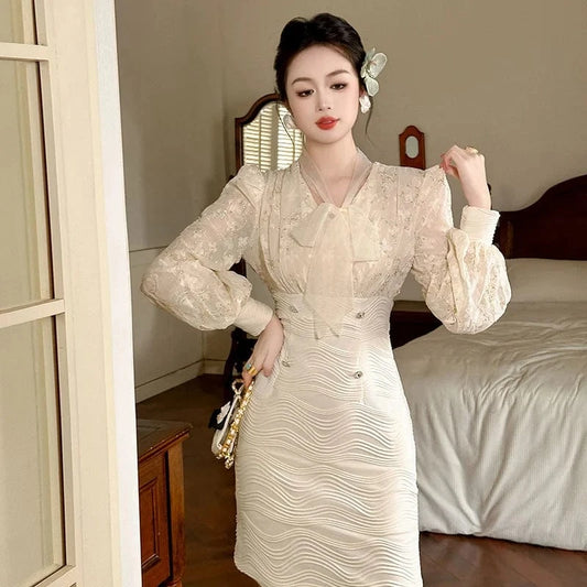 ZYHT 50771 New Hot Sale Romantic Appliques Ladies Spring Summer Breathable Elegant Dresses for Women 2024
