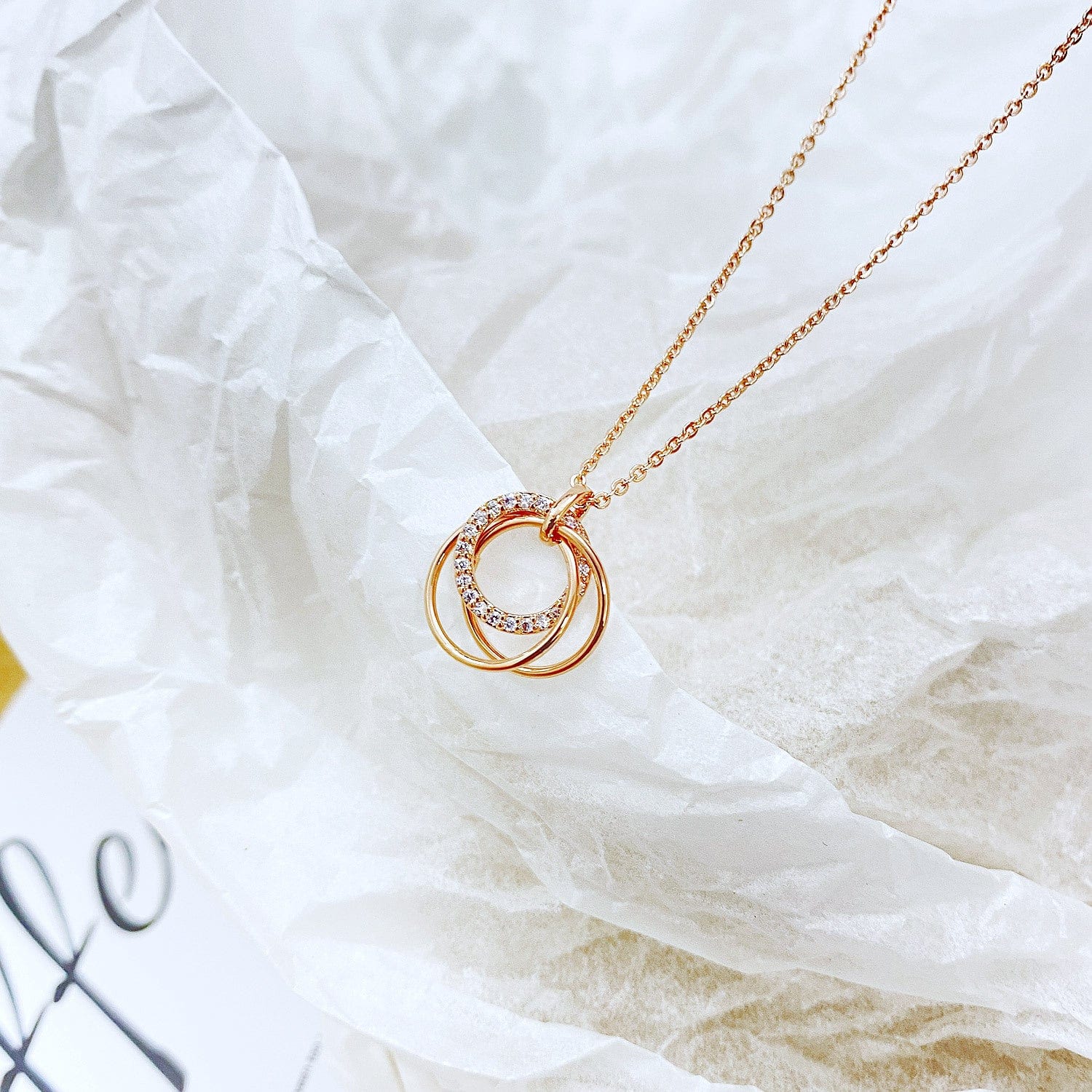 [040] rose gold necklace Personalized Multilayer Pendant Necklace Gold Color Necklace Party Charm Jewelry Accessories For Women