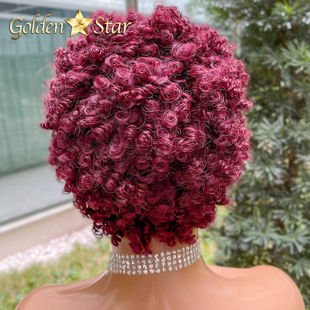 05 GD Popular Pixie Human Hair Wig Brazilian 8 Inch Cut Wig Short Ombre Color Bob Lace Front Wig With Wholesale Price