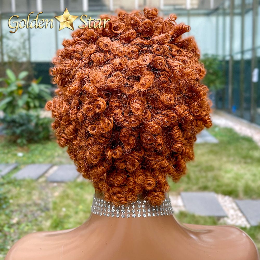 07 GD Popular Pixie Human Hair Wig Brazilian 8 Inch Cut Wig Short Ombre Color Bob Lace Front Wig With Wholesale Price