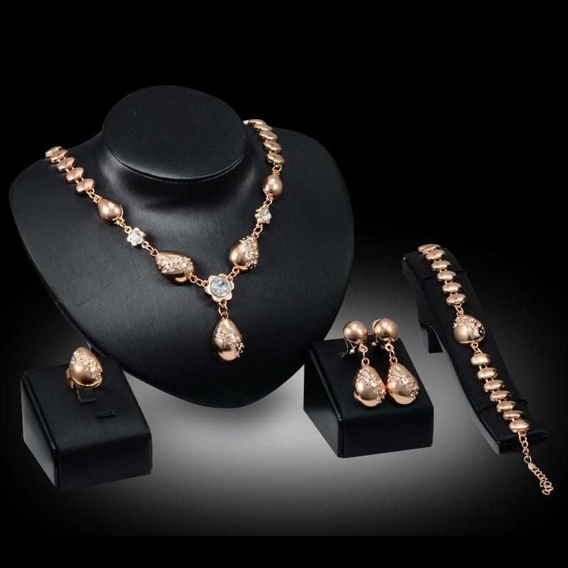 1 Fashionable Charm Bridal Jewelry Set Women Wedding Jewelry Set Drops Glittering Crystal Pendant Fashion Jewelry Set