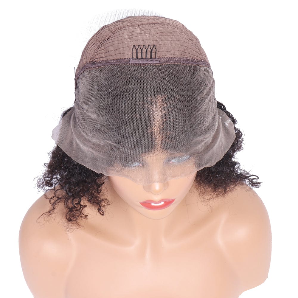 10 Inches / 13x4 Bob wig-kinky curly Factory Wholesale Color Bob Wigs Human Hair, Brazilian Bob Lace Wig, Curly Short Bob Wigs 100% Human Hair