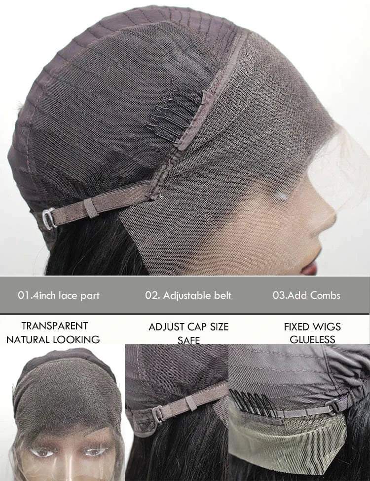 10 Inches / 13x4 lace frontal wig Custom kinky curly brown wig cuticle aligned human hair afro kinky curly lace frontal ombre brown hair wig for women