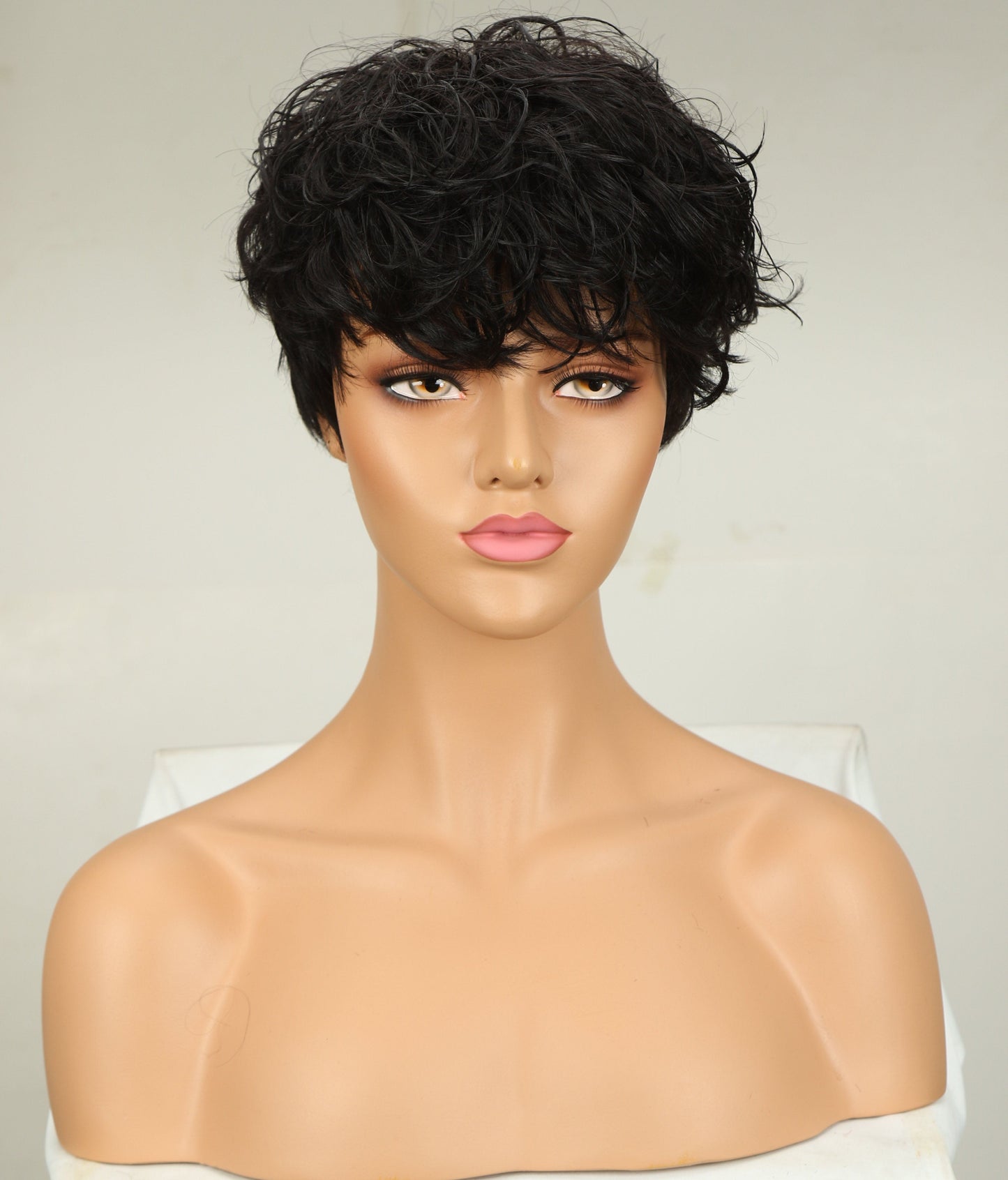 10 Inches / 1B# Wholesale Cheap Short Bob Wig Ombre Color 10 Inches Brazilian Remy Hair For Black Women Full Machine Made Human Hair Wigs