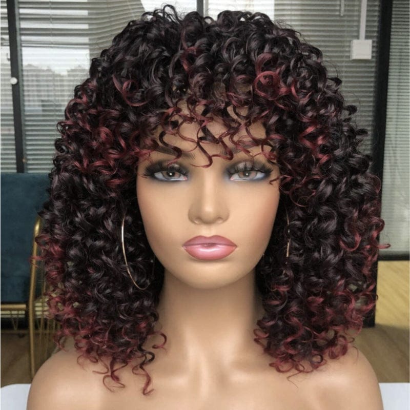 10 Inches / 3 Factory Wholesale Short Curly Hair African Lady Human Hair Wig Explosion Virgin Hair HD Full Lace Wig