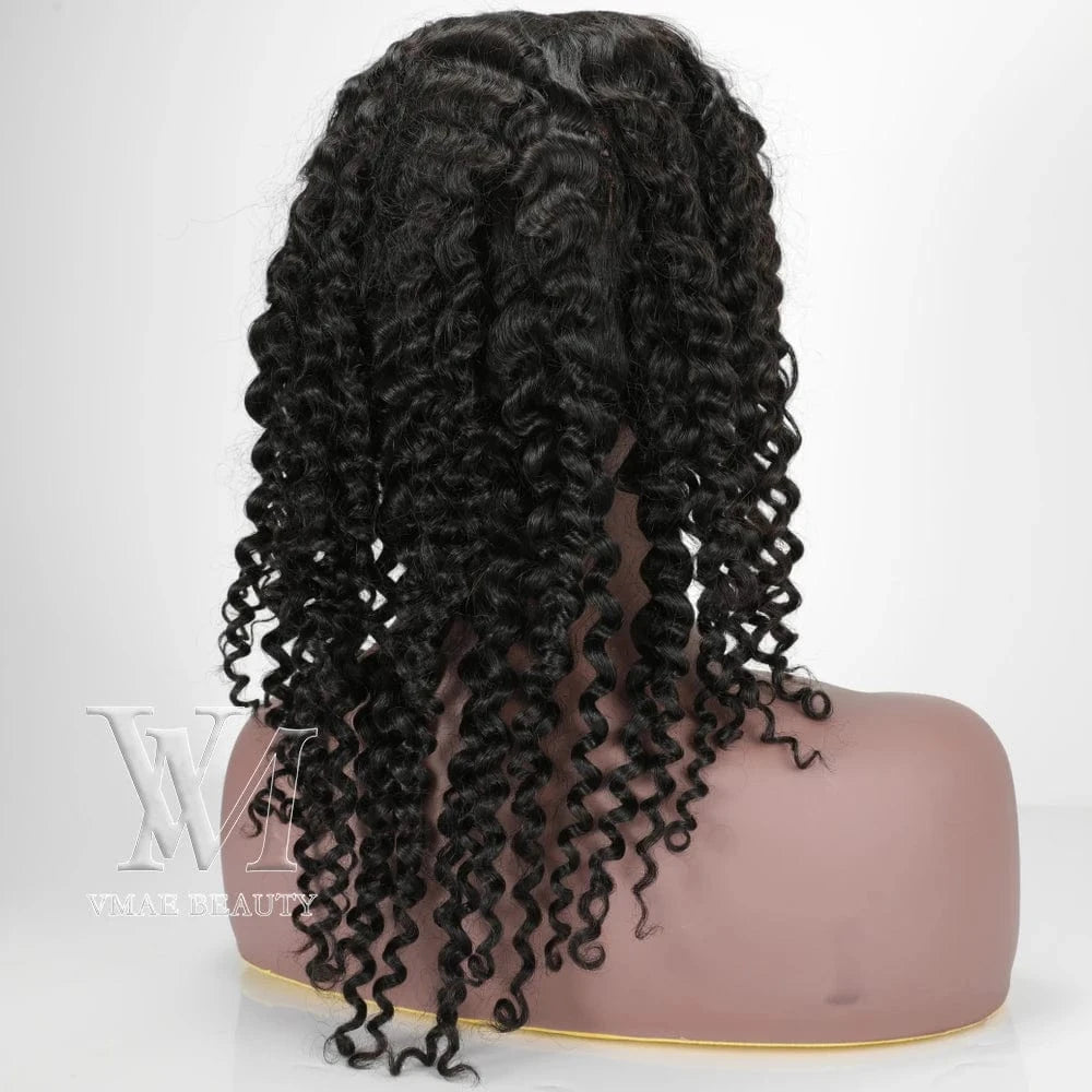 10 Inches / 3A 130density VMAE Mongolian Raw Virgin Cuticle Aligned Wigs 4A 3A 3B 3C Afro Kinky Curly U V Part Human Hair Wigs for Black Women