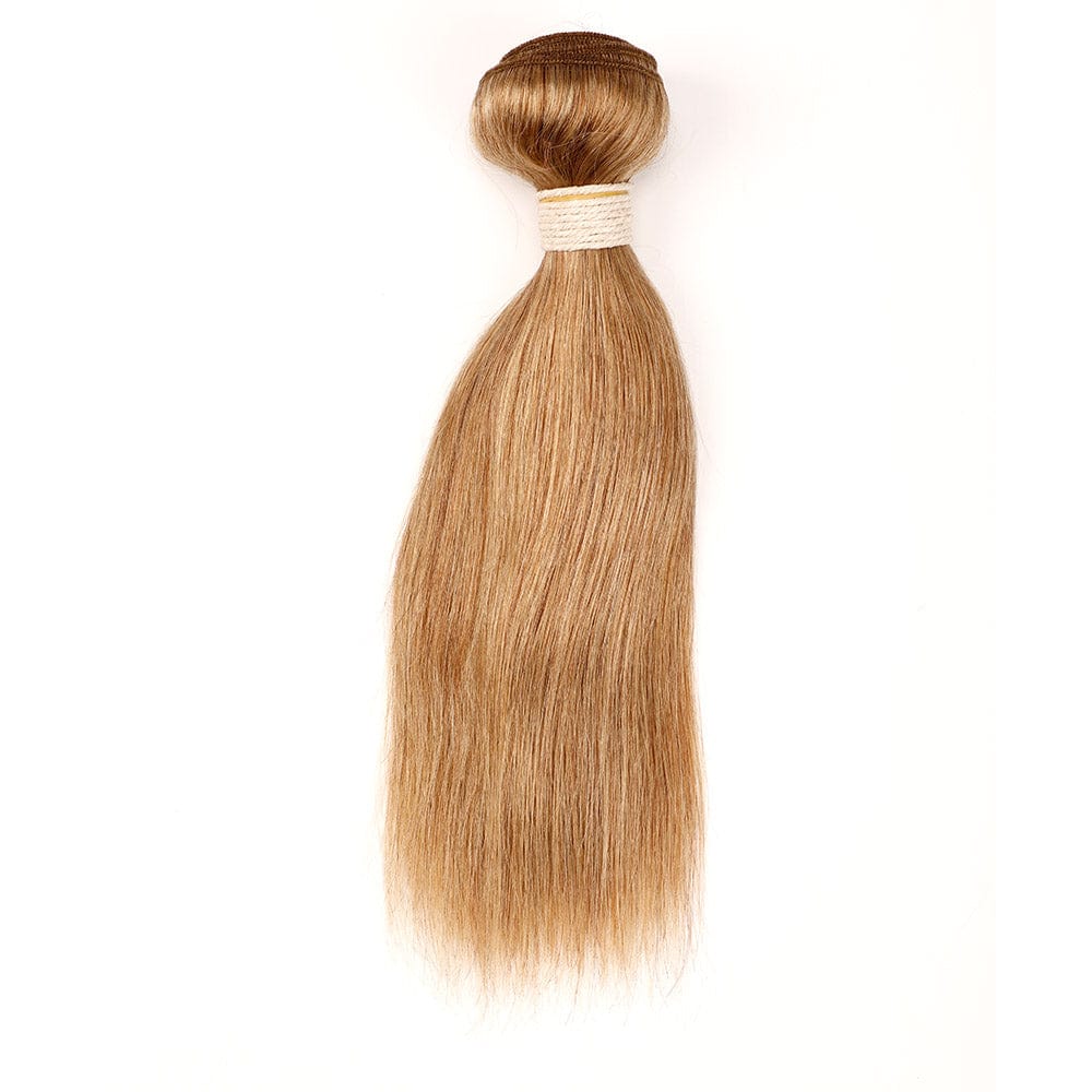 10 Inches / BLONDE 30 Wholesale 8inches to 28inches Human Mink Brazilian Hair bundles Straight Hair Cuticle Aligned machine double weft hair extension
