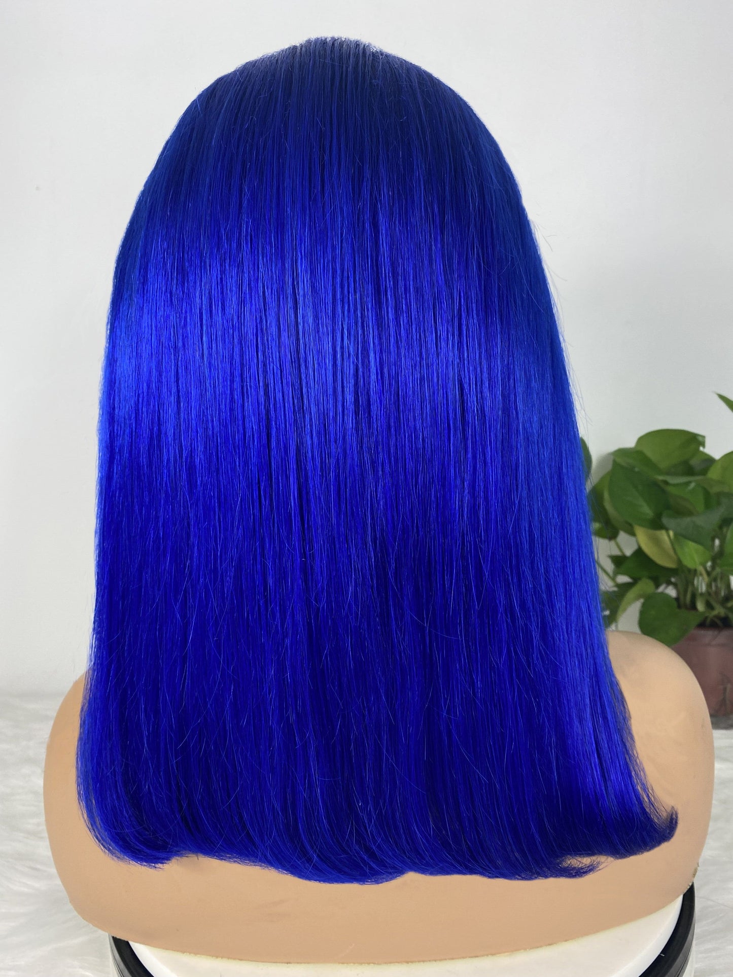 10 Inches / Blue Summer rainbow color 13*4 hd lace frontal wigs vendors, high density 210% bone straight vietnam brazilian human hair wigs