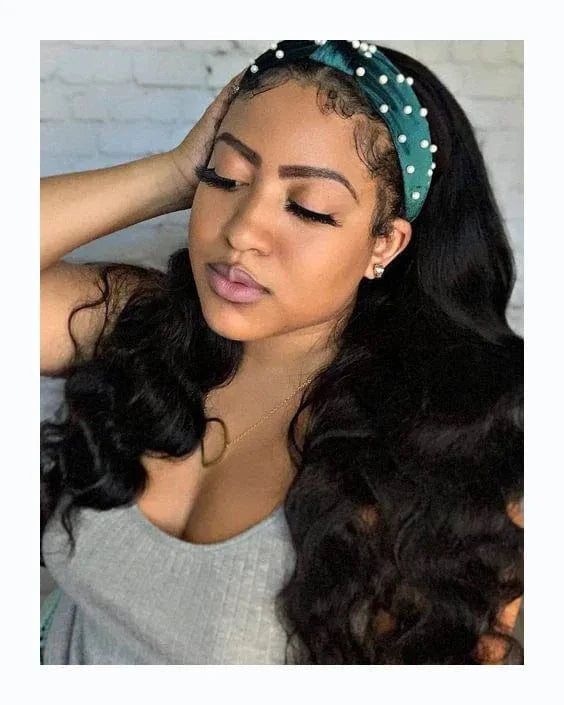 10 Inches / Body wave headband wigs Cheap Headband Wigs For Black Women Human Hair With Headband Attached Head Band Wigs Yaki Virgin Human Hair Headband Curly Wig