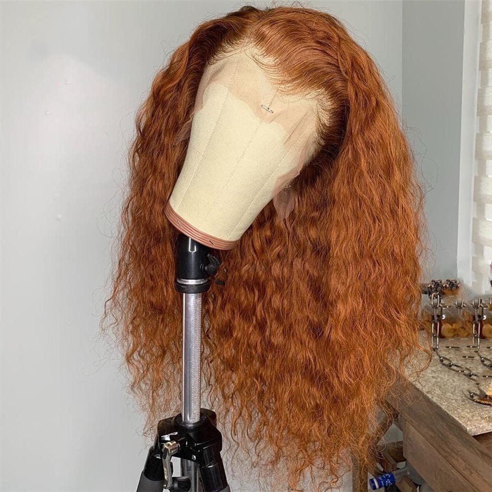 10 Inches / Color 11 Invisible Knots Wig Supplier Deep Water Wave Pre plucked Natural Look Virgin Cuticle Aligned Human Hair Lace Front Wigs