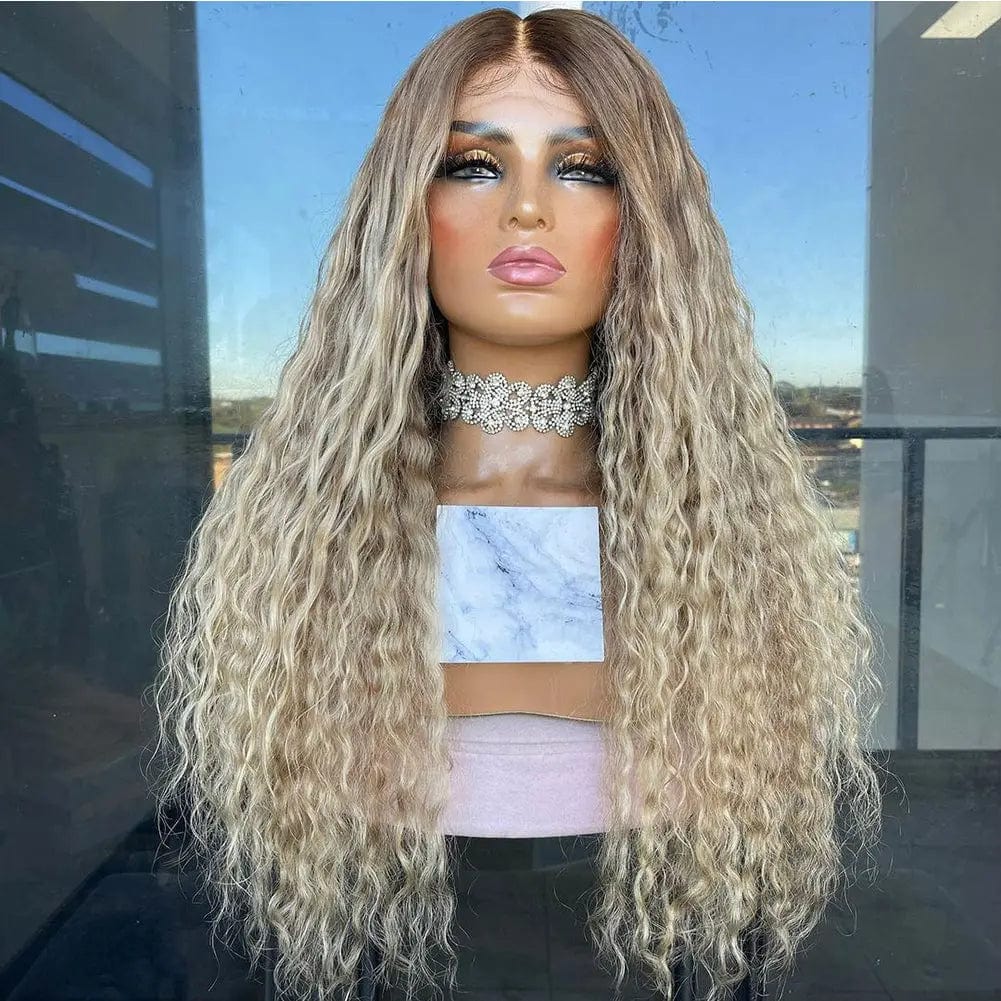 10 Inches / Color 4 Wholesale Highlight Ash Brown Natural Wave 12A European Natural Human Hair Lace Front Wigs