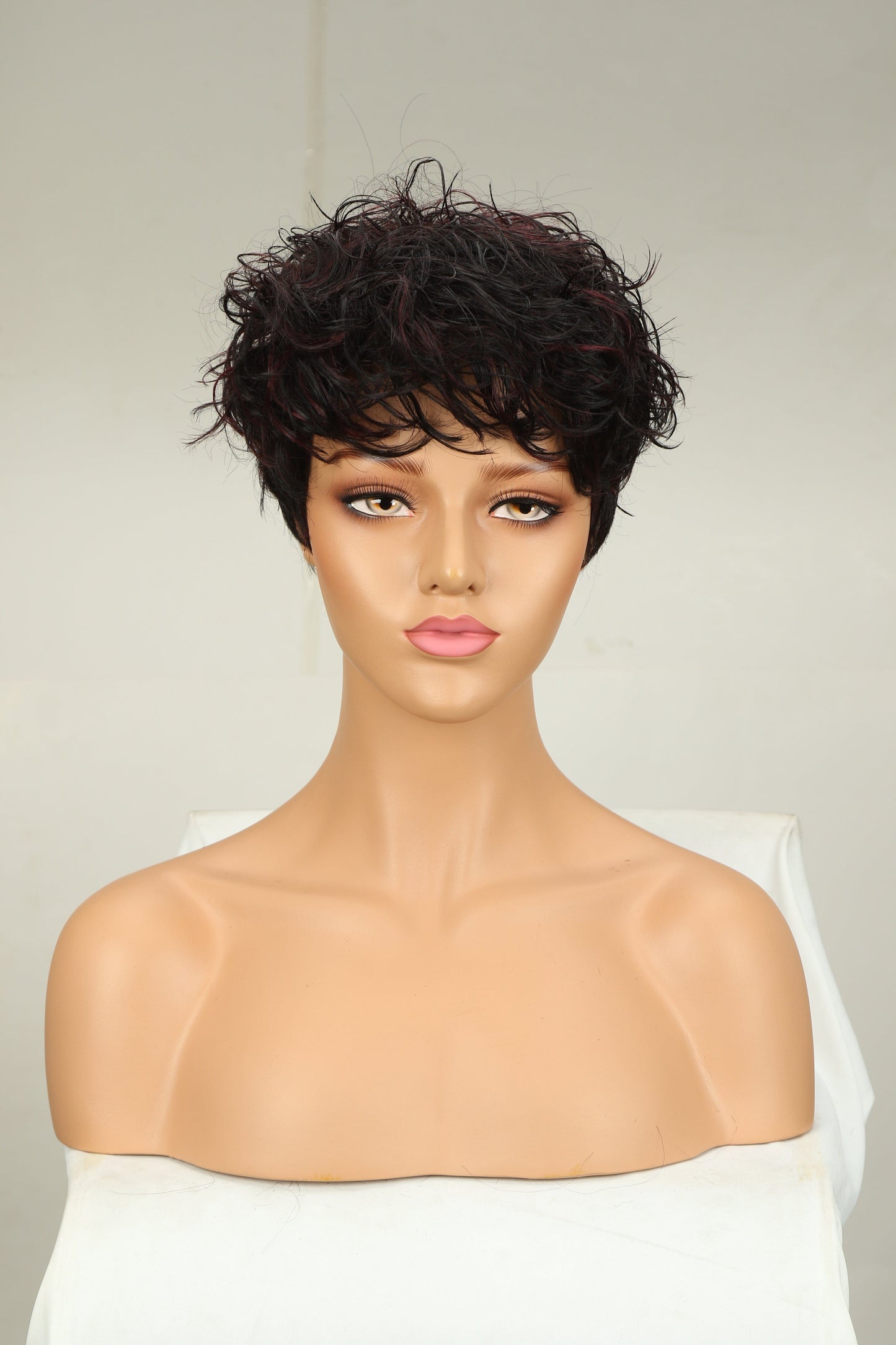 10 Inches / F1B/99J Wholesale Cheap Short Bob Wig Ombre Color 10 Inches Brazilian Remy Hair For Black Women Full Machine Made Human Hair Wigs
