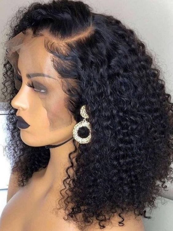 10 Inches / kinky curly 4x4 lace closure bob wig Free Shipping Short Bob Swiss Lace Human Hair Wigs,8-18inch Brazilian Wig Human Hair,4x4 Closure Short Bob Wigs For Black Women