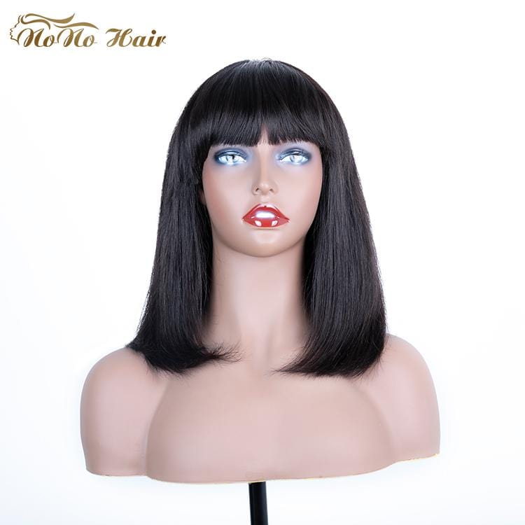 10 Inches / Machine bob wig Hot Selling Natural Color 100% Virgin Remy Human Hair straight Bob lace front human Hair wigs for black women