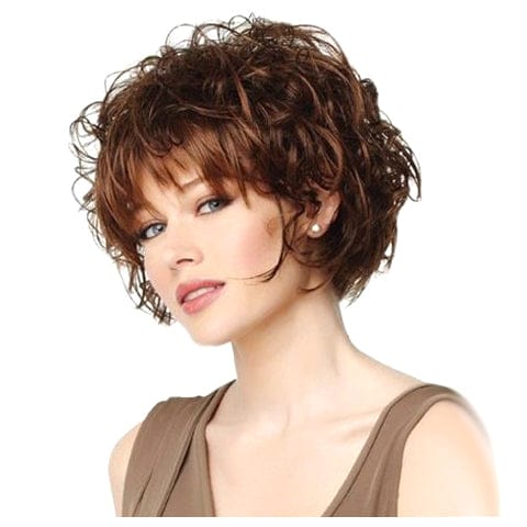 10 Inches / multi color NEW Fashion pixie Synthetic Wig Vendors curly wave lace frontal wig multi color